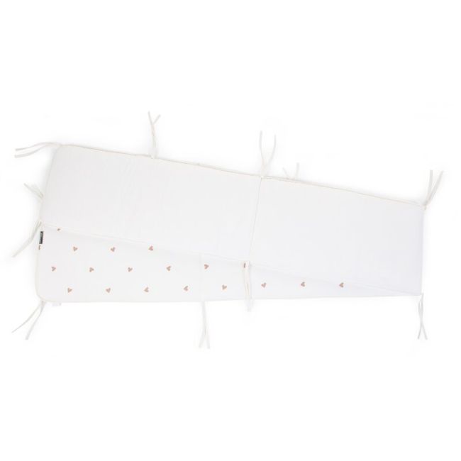 Protectie patut Childhome 35x340 cm Jerse/Muselina, Inimioare ERFCH-CCPPJOH