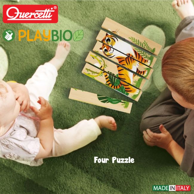 Quercetti Four Puzzle Animale Salbatice Bio ERFQ80711