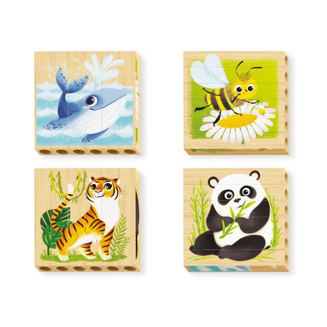 Quercetti Four Puzzle Animale Salbatice Bio ERFQ80711