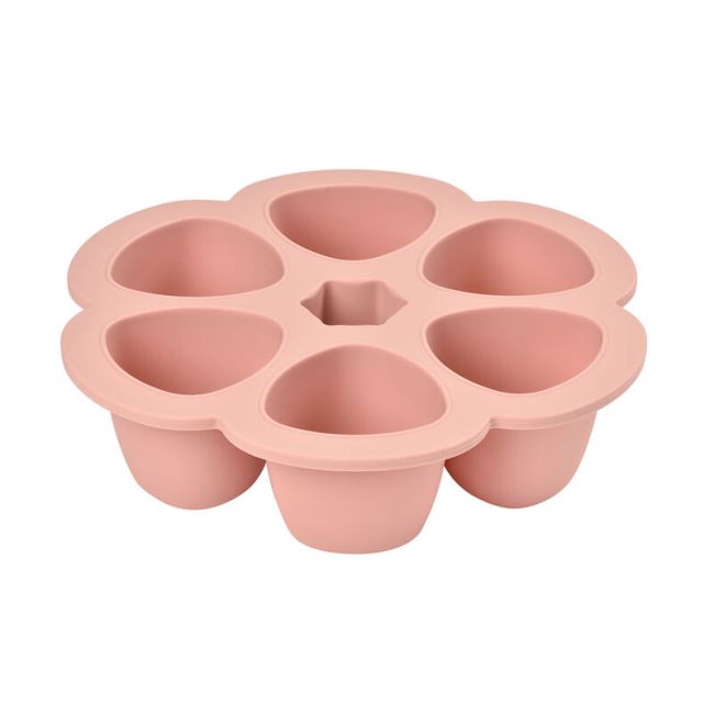 Recipient ermetic silicon multiportii 6x150 ml Beaba Old Pink ERFB912615