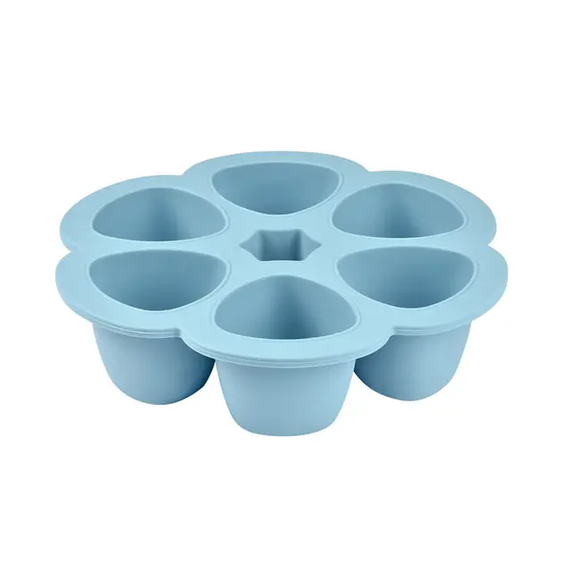 Recipient ermetic silicon multiportii 6x90 ml Beaba Windy Blue ERFB912493