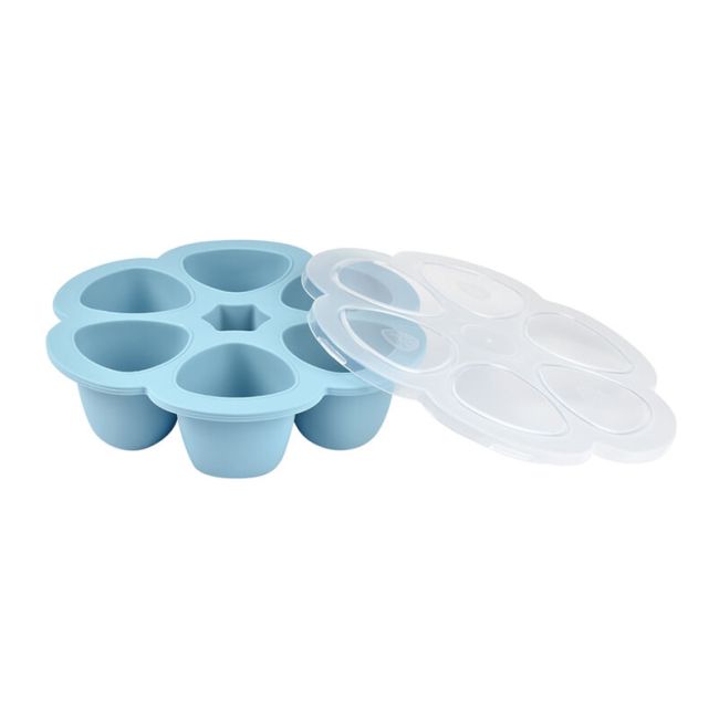 Recipient ermetic silicon multiportii 6x90 ml Beaba Windy Blue ERFB912493