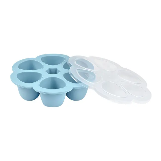 Recipient ermetic silicon multiportii 6x90 ml Beaba Windy Blue ERFB912493