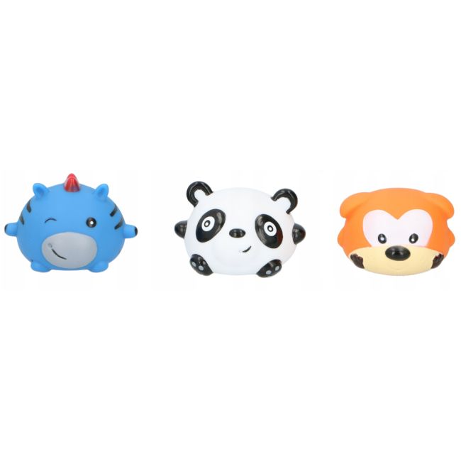 Set 3 jucarii de baie Eddy Toys, Panda, Catel, Zebra ERFED16136-1