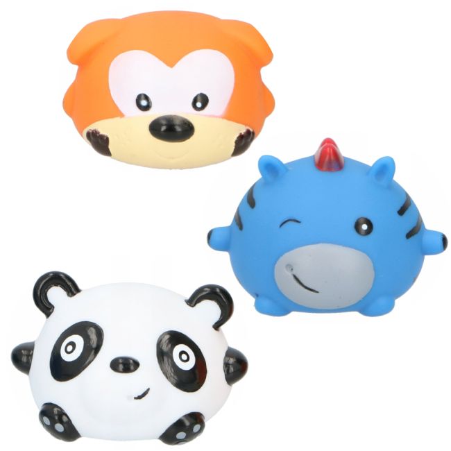 Set 3 jucarii de baie Eddy Toys, Panda, Catel, Zebra ERFED16136-1