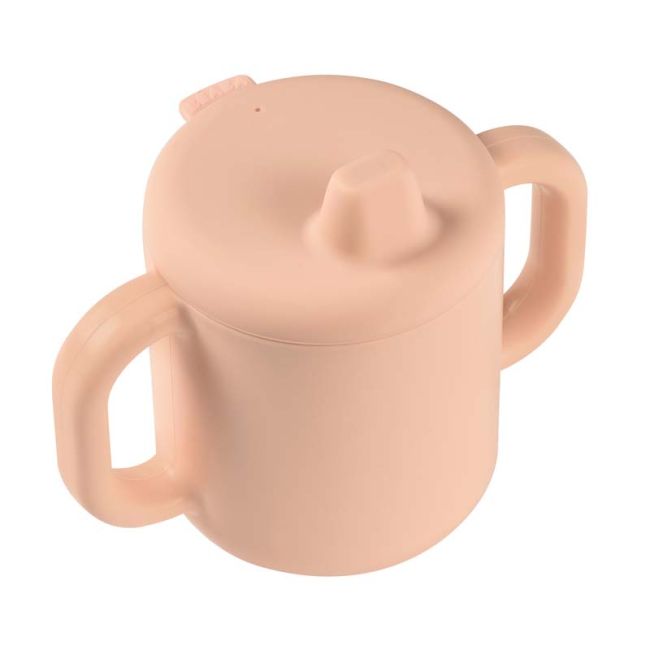 Set de masa silicon cu cana Beaba Old Pink ERFB913527