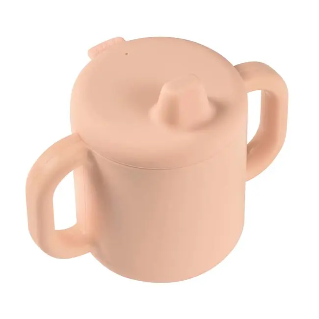 Set de masa silicon cu cana Beaba Old Pink ERFB913527