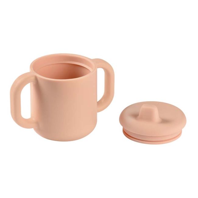 Set de masa silicon cu cana Beaba Old Pink ERFB913527