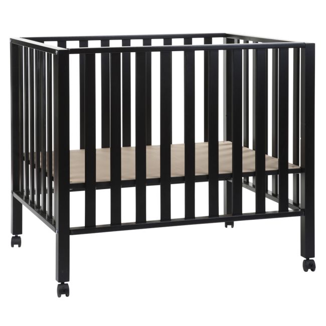 Tarc Childhome 94 cu roti 75x95 cm Lemn, Black ERFCH-PA94BL