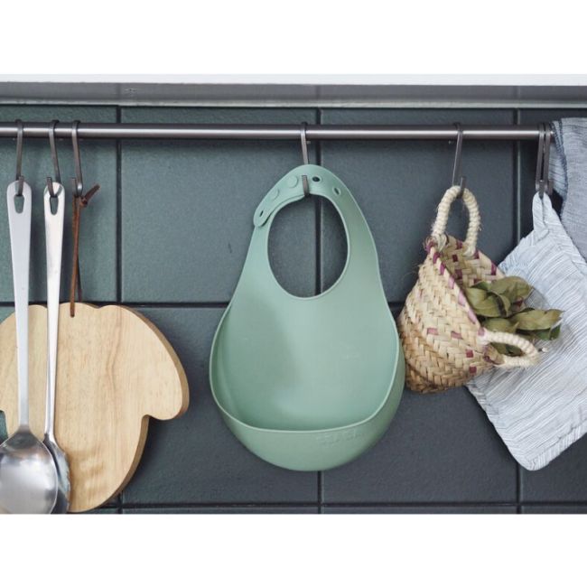 Baveta silicon Beaba Sage Green ERFB913541