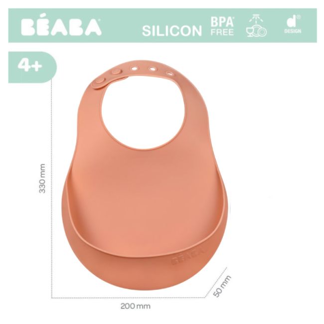 Baveta silicon Beaba Terracotta ERFB913559