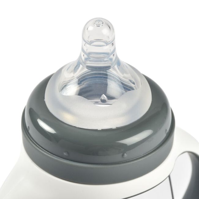 Biberon de invatare 2 in 1 din Tritan Beaba 210 ml Mineral Grey ERFB913532