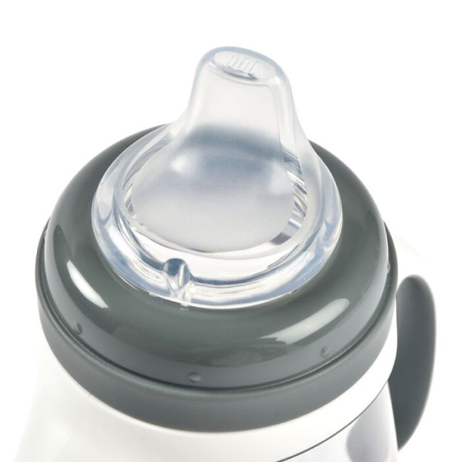 Biberon de invatare 2 in 1 din Tritan Beaba 210 ml Mineral Grey ERFB913532