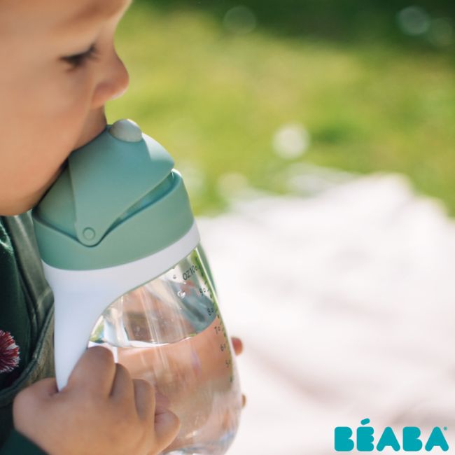 Cana cu pai din Tritan Beaba 300 ml Sage Green ERFB913533