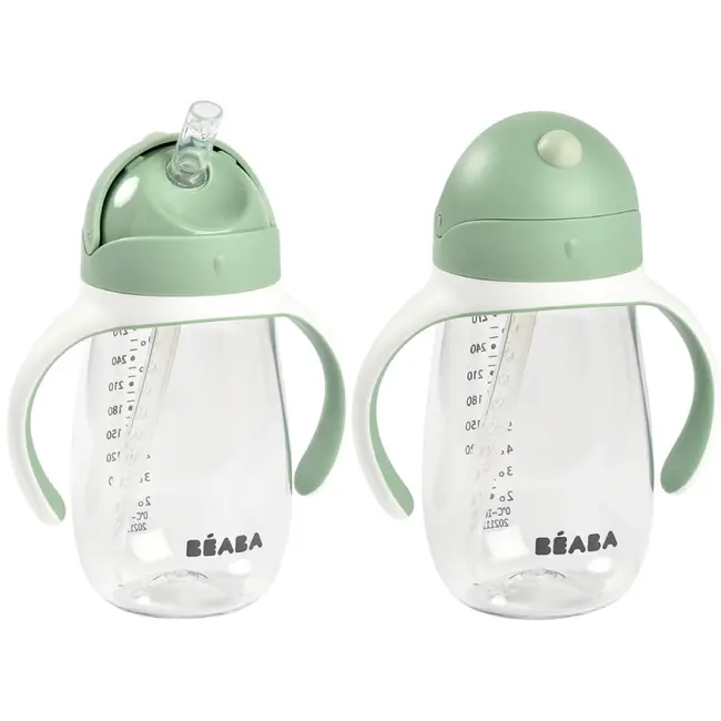 Cana cu pai din Tritan Beaba 300 ml Sage Green ERFB913533