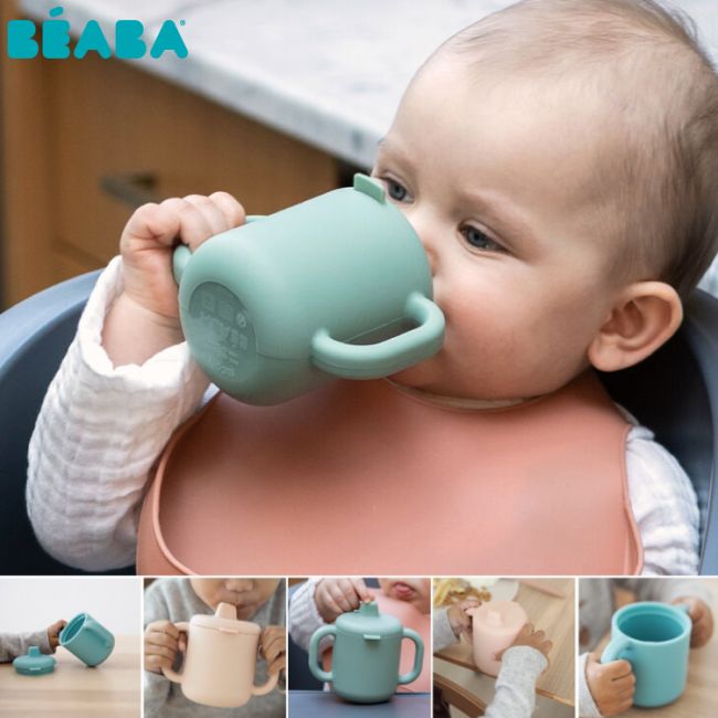 Cana de antrenament silicon Beaba Sage Green ERFB913544