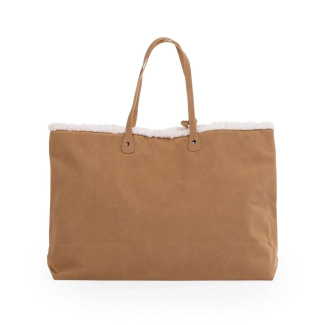 Geanta Childhome Family Bag, aspect piele intoarsa Bej ERFCH-CWFBMR