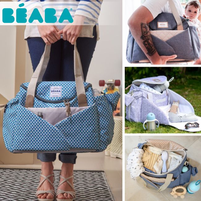 Geanta de infasat Beaba Sydney II Heather Grey ERFB940274
