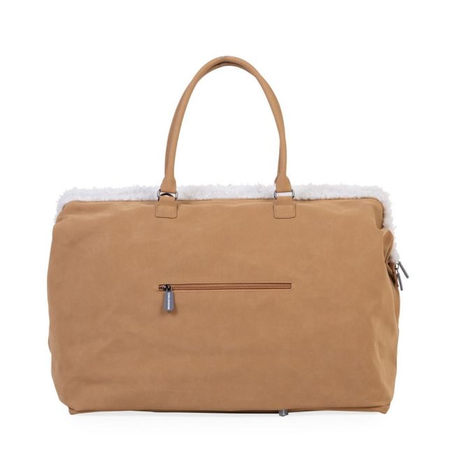 Geanta de infasat Childhome Mommy Bag, aspect piele intoarsa Bej ERFCH-CWMBBMR