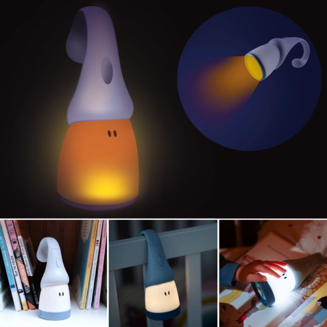 Lampa portabila 2 in 1 Beaba Pixie Torch Light Blue ERFB930300