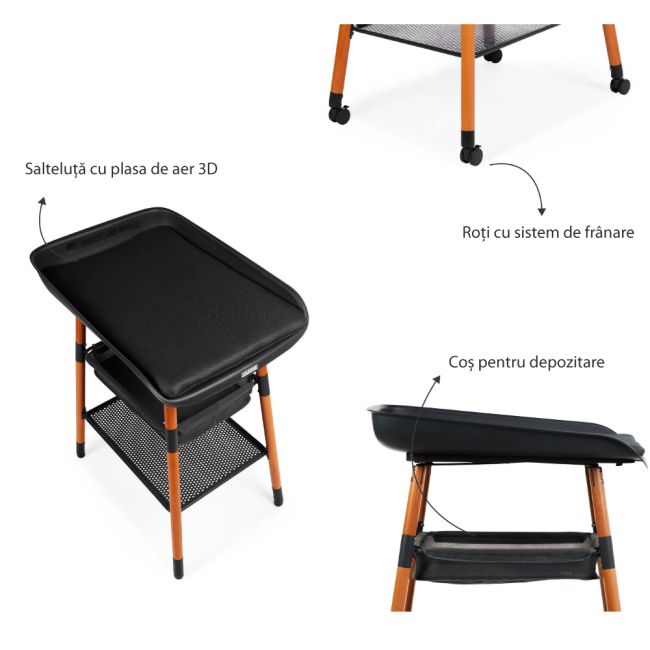 Masuta de infasat Childhome Evolux Nuc/Negru ERFCH-CHTEVONBL