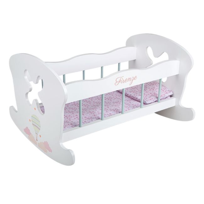 Pat balansoar din lemn pentru papusi Arias Firenze, 50x39.5x29.5 cm ERFA21544