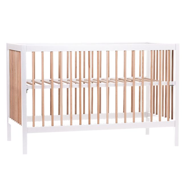 Patut Childhome Cot 97 Fag 60x120 cm, Natural/Alb ERFCH-BE97WN