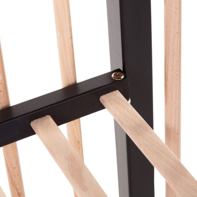 Patut Childhome Cot 97 Fag 60x120 cm, Natural/Negru ERFCH-BE97BN