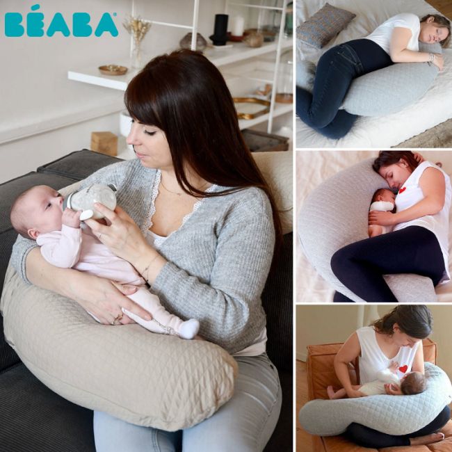 Perna gravida Beaba Big Flopsy 170 cm Fleur de Coton Linen ERFB0508171