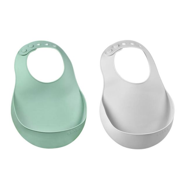 Set 2 Bavete silicon Beaba Light Mist/Sage Green ERFB913542
