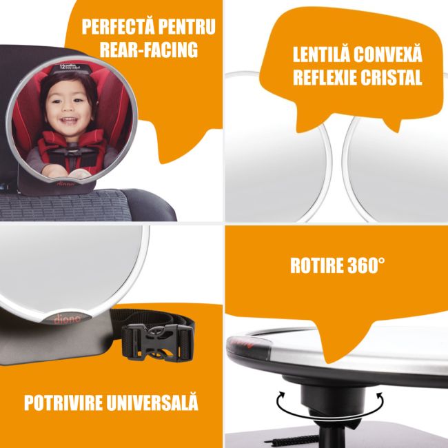Set 2 oglinzi retrovizoare Diono Easy View ERFD40115