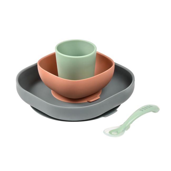 Set de masa silicon Beaba 4 piese Mineral ERFB913543