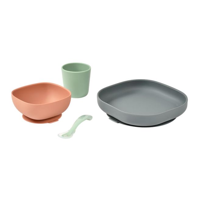 Set de masa silicon Beaba 4 piese Mineral ERFB913543