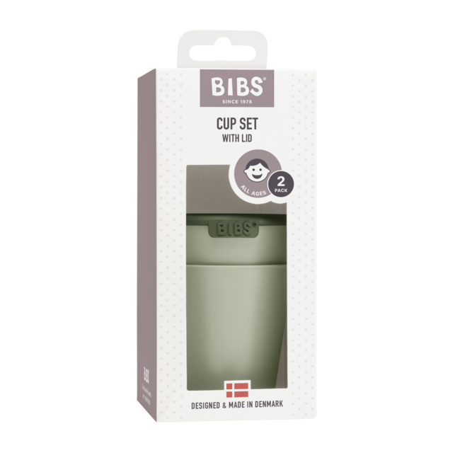 Bibs - set 2 pahare pentru bebe, sage bbb4310250
