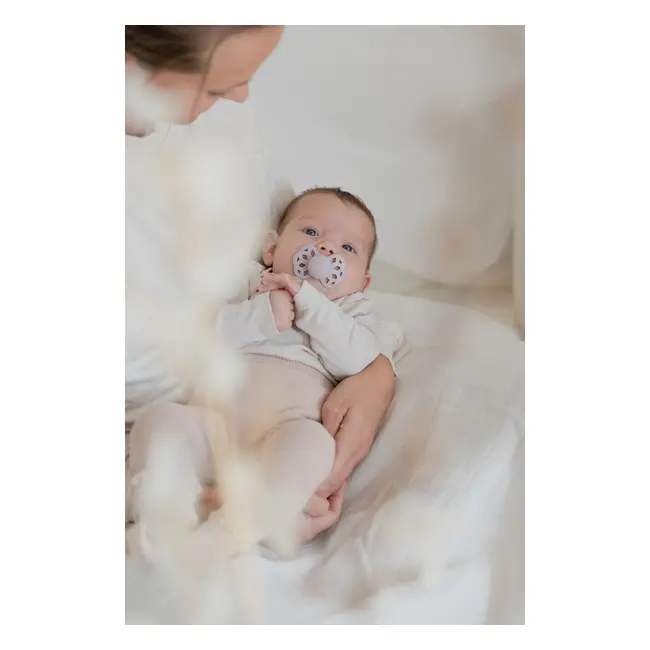 Bibs - set 2 suzete infinity silicon, tetina anatomica, 0 luni +-vanilla/peach bbb165109