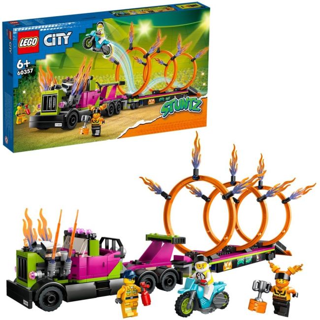 LEGO CITY CAMION DE CASCADORIE SI PROVOCAREA CERCURILOR DE FOC 60357 VIVLEGO60357