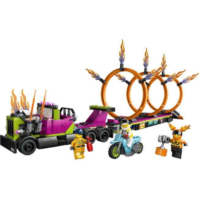 LEGO CITY CAMION DE CASCADORIE SI PROVOCAREA CERCURILOR DE FOC 60357 VIVLEGO60357