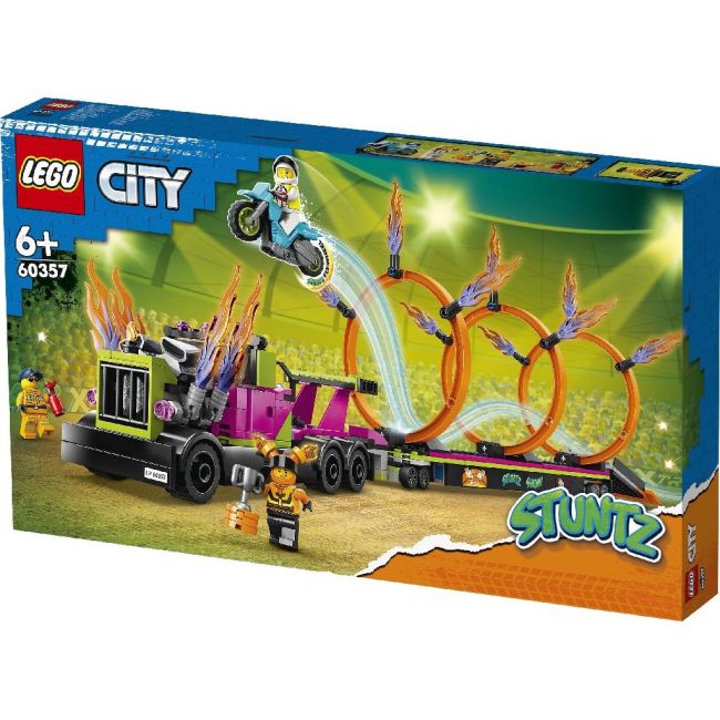 LEGO CITY CAMION DE CASCADORIE SI PROVOCAREA CERCURILOR DE FOC 60357 VIVLEGO60357