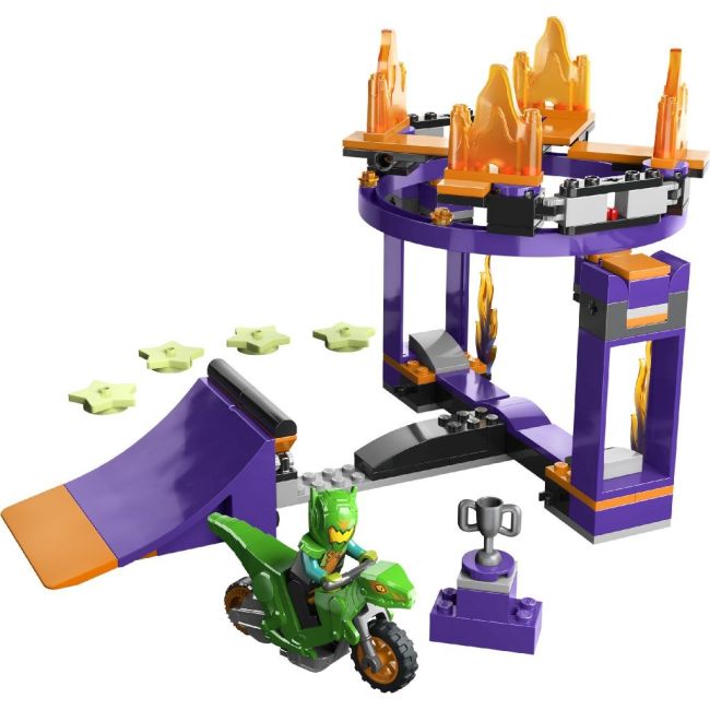 LEGO CITY PROVOCAREA DE CASCADORII PE RAMPA CU SARITURA PRIN COS 60359 VIVLEGO60359