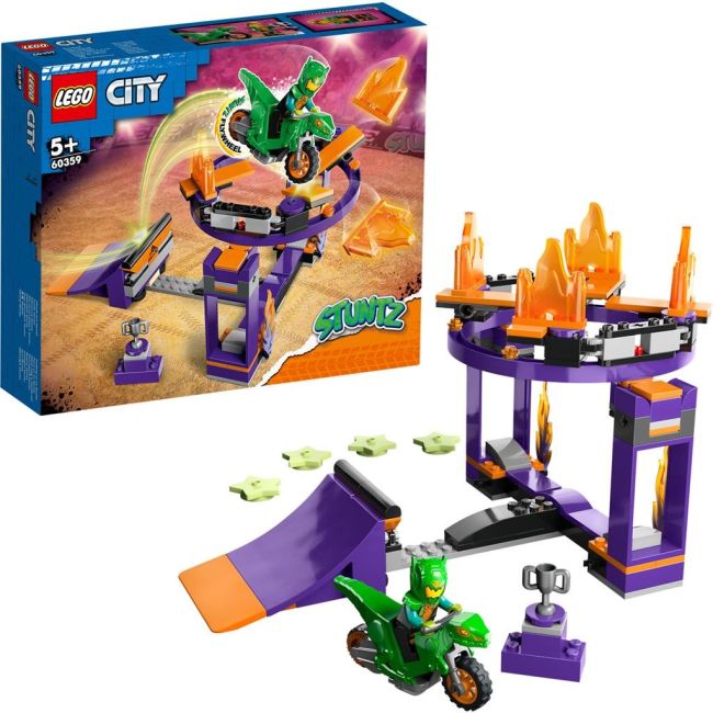 LEGO CITY PROVOCAREA DE CASCADORII PE RAMPA CU SARITURA PRIN COS 60359 VIVLEGO60359