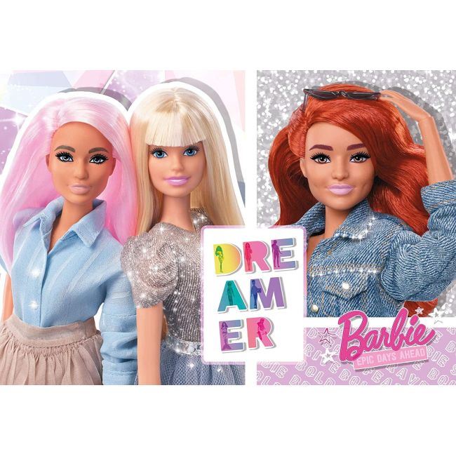 Puzzle glitter barbie - cele mai bune prietene (108 de piese)