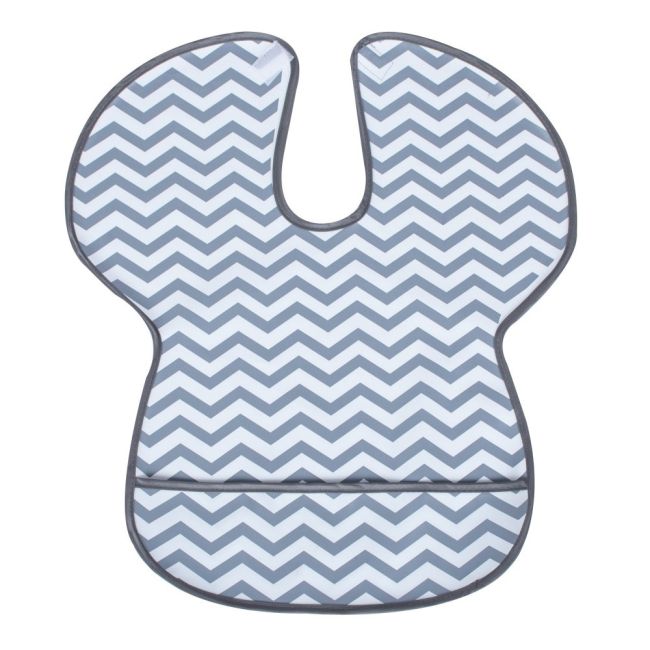 Baveta impermeabila cu protectii pentru umeri  Grey Zig Zag SeviBebe BBKSEV_12-164