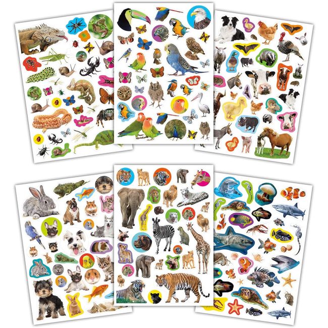 Carte cu abtibilduri - animalute
