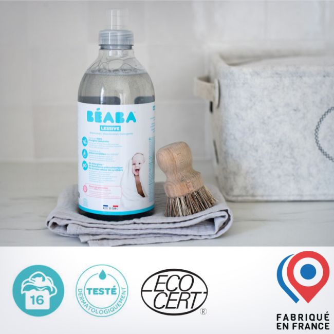 Detergent de rufe lichid Beaba Flori de Mar, 1 L/16 spalari, Certificat Ecocert ERFB910009