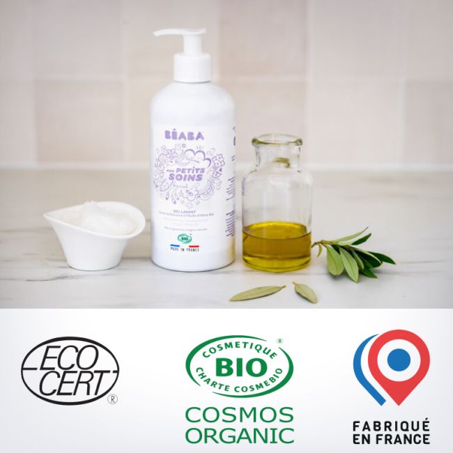 Gel de dus corp si par pentru bebelusi Beaba 500 ml, Certificat Organic ERFB909002