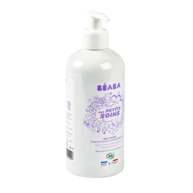 Gel de dus corp si par pentru bebelusi Beaba 500 ml, Certificat Organic ERFB909002
