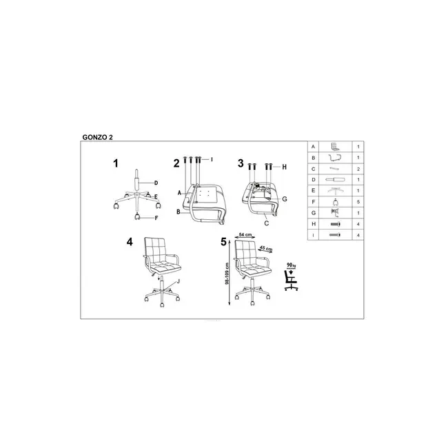 Scaun birou ergonomic, hm gonzo 2, cadru cromat, tapiterie piele ecologica, mecanism de balans, roti pivotante, 90 kg, negru drm4760
