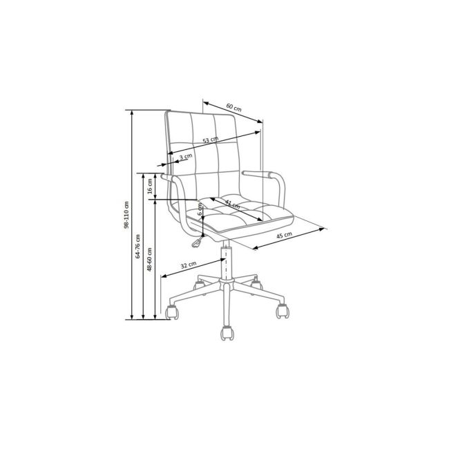 Scaun birou ergonomic, hm gonzo 2, cadru cromat, tapiterie piele ecologica, mecanism de balans, roti pivotante, 90 kg, roz drm4759