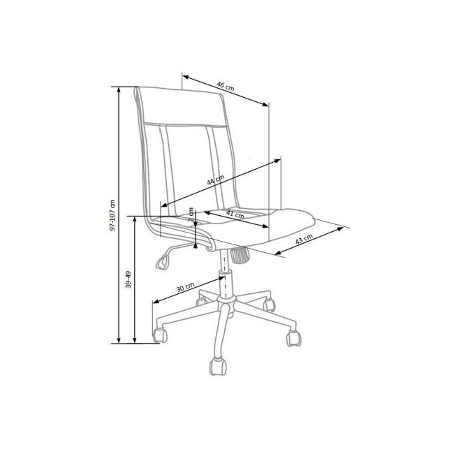 Scaun birou hm tirol 2 gri inchis drm8634