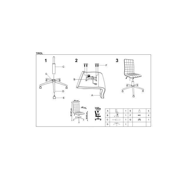 Scaun birou hm tirol 2 gri inchis drm8634
